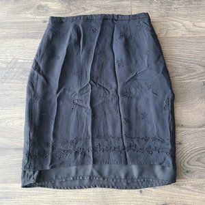 Gap Pencil Skirt embroidered floral Size 1